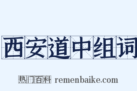 西安道中组词是什么意思的图片